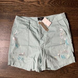 NWT paint splattered shorts